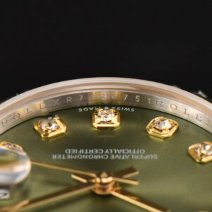 DateJust 31MM Ladies 904L YG/SS WF Green Dial Diamond Marker Jubilee Bracelet A2671 - Image 14