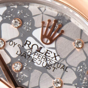 DateJust 31MM Ladies 904L RG/SS WF Smooth Silver Flowers Dial Oyster Bracelet A2671 - Image 4