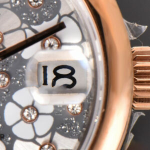 DateJust 31MM Ladies 904L RG/SS WF Smooth Silver Flowers Dial Oyster Bracelet A2671 - Image 8