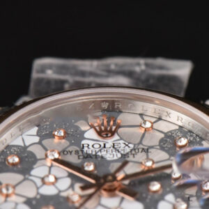DateJust 31MM Ladies 904L RG/SS WF Smooth Silver Flowers Dial Oyster Bracelet A2671 - Image 12