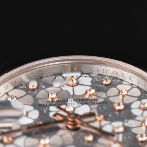 DateJust 31MM Ladies 904L RG/SS WF Smooth Silver Flowers Dial Oyster Bracelet A2671 - Image 13