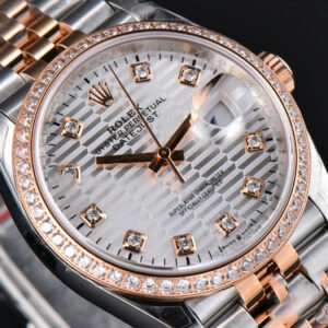DateJust 36mm 126231 VSF RG/SS Diamond Silver Motif Dial Diamond Marker Jubilee Bracelet VS3235 - Image 13