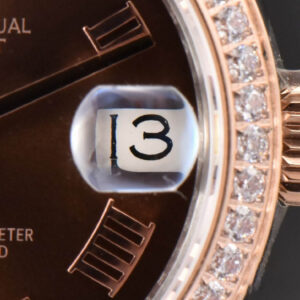 DateJust 31MM Ladies 904L RG/SS WF Diamond Brown Dial Diamond Roma Marker Jubilee Bracelet A2671 - Image 7