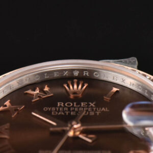 DateJust 31MM Ladies 904L RG/SS WF Diamond Brown Dial Diamond Roma Marker Jubilee Bracelet A2671 - Image 11