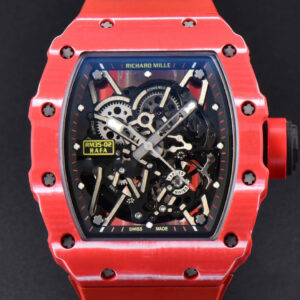 RM035-02 42mmx50mm Red Carbon ZF Dial on Red Rubber Strap NH05A V5