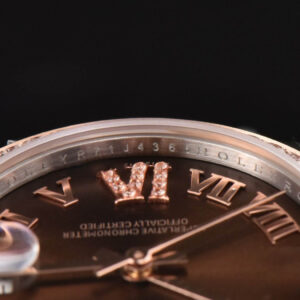DateJust 31MM Ladies 904L RG/SS WF Diamond Brown Dial Diamond Roma Marker Jubilee Bracelet A2671 - Image 12