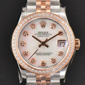 DateJust 31MM Ladies 904L RG/SS WF Diamond MOP Dial Jubilee Bracelet A2671