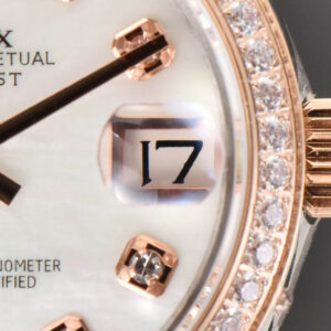 DateJust 31MM Ladies 904L RG/SS WF Diamond MOP Dial Jubilee Bracelet A2671 - Image 7