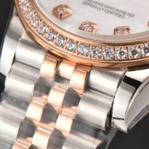 DateJust 31MM Ladies 904L RG/SS WF Diamond MOP Dial Jubilee Bracelet A2671 - Image 8