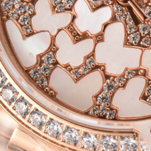 DateJust 31MM Ladies 904L RG WF Diamond Butterfly Dial Oyster Bracelet A2671 - Image 7