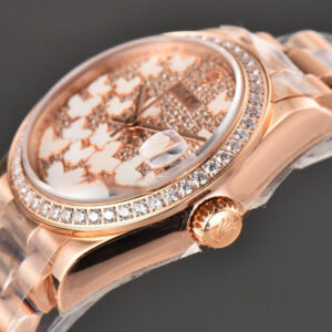 DateJust 31MM Ladies 904L RG WF Diamond Butterfly Dial Oyster Bracelet A2671 - Image 10