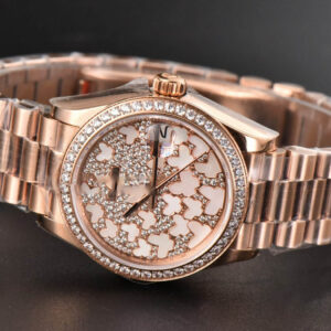 DateJust 31MM Ladies 904L RG WF Diamond Butterfly Dial Oyster Bracelet A2671 - Image 14