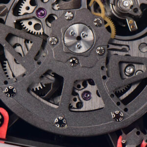 RM035-02 42mmx50mm Red Carbon ZF Dial on Red Rubber Strap NH05A V5 - Image 16