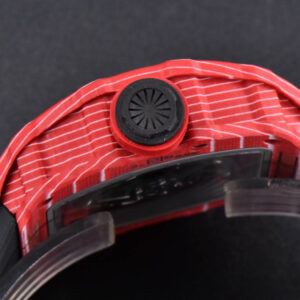 RM035-02 42mmx50mm Red Carbon ZF Dial on Black Rubber Strap NH05A V5 - Image 4