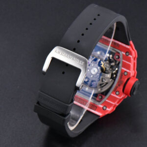 RM035-02 42mmx50mm Red Carbon ZF Dial on Black Rubber Strap NH05A V5 - Image 5