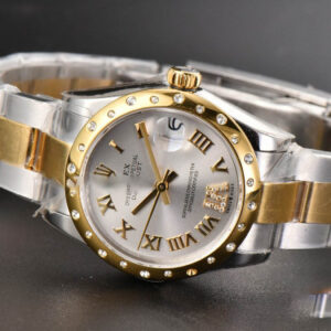 DateJust 31MM Ladies 904L YG/SS WF Diamond Smooth White Dial Roma Marker Oyster Bracelet A2671 - Image 12