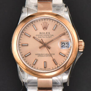 DateJust 31MM Ladies 904L RG/SS WF Smooth RG Dial Roma Marker Oyster Bracelet A2671