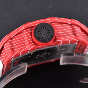 RM035-02 42mmx50mm Red Carbon ZF Dial on white Rubber Strap NH05A V5 - Image 4