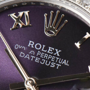 DateJust 31MM Ladies 904L WF Diamond Purple Dial Diamond Roma Marker Oyster Bracelet A2671 - Image 2
