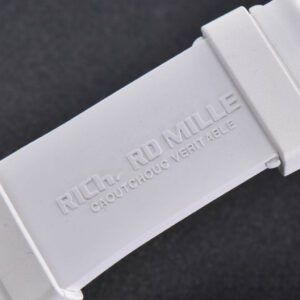 RM035-02 42mmx50mm Red Carbon ZF Dial on white Rubber Strap NH05A V5 - Image 11