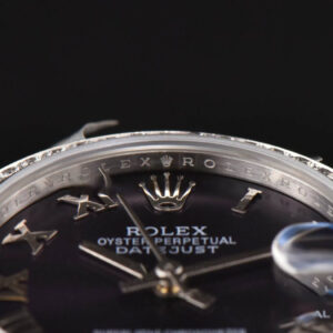 DateJust 31MM Ladies 904L WF Diamond Purple Dial Diamond Roma Marker Oyster Bracelet A2671 - Image 10