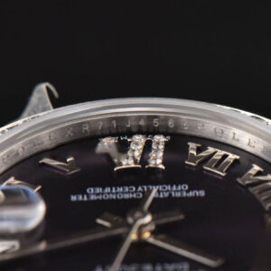 DateJust 31MM Ladies 904L WF Diamond Purple Dial Diamond Roma Marker Oyster Bracelet A2671 - Image 11