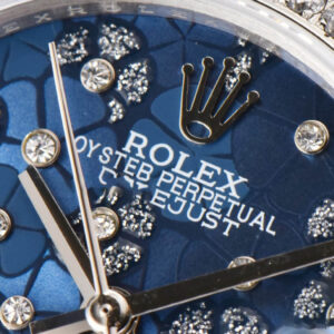 DateJust 31MM Ladies 904L WF Diamond Blue Flowers Dial Diamond Marker Oyster Bracelet A2671 - Image 5