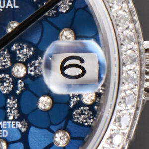 DateJust 31MM Ladies 904L WF Diamond Blue Flowers Dial Diamond Marker Oyster Bracelet A2671 - Image 9