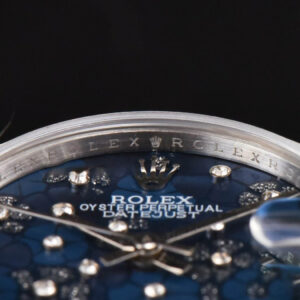 DateJust 31MM Ladies 904L WF Diamond Blue Flowers Dial Diamond Marker Oyster Bracelet A2671 - Image 13