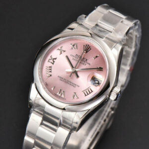 DateJust 31MM Ladies 904L WF Smooth Pink Dial Roma Marker Oyster Bracelet A2671 - Image 2