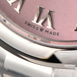 DateJust 31MM Ladies 904L WF Smooth Pink Dial Roma Marker Oyster Bracelet A2671 - Image 6