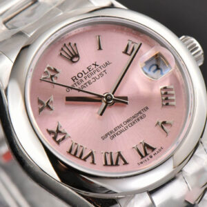 DateJust 31MM Ladies 904L WF Smooth Pink Dial Roma Marker Oyster Bracelet A2671 - Image 10