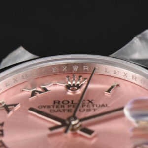 DateJust 31MM Ladies 904L WF Smooth Pink Dial Roma Marker Oyster Bracelet A2671 - Image 11