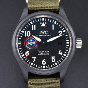 Mark XVIII Top Gun IW324712 ZF 41MM Black Ceramic Green Nylon Strap A32111