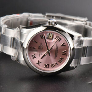 DateJust 31MM Ladies 904L WF Smooth Pink Dial Roma Marker Oyster Bracelet A2671 - Image 13