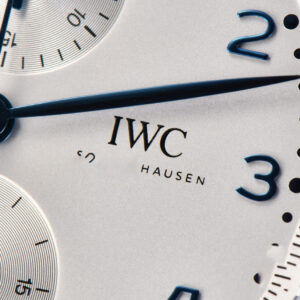 Portuguese Chrono IW3716 41mm RSF White Dial Blue Hand SS Bracelet A7750 - Image 13