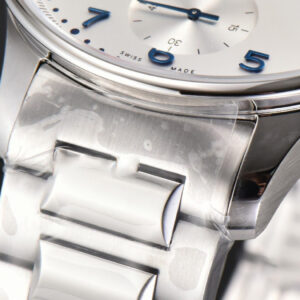 Portuguese Chrono IW3716 41mm RSF White Dial Blue Hand SS Bracelet A7750 - Image 16
