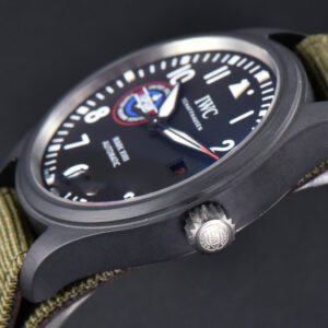 Mark XVIII Top Gun IW324712 ZF 41MM Black Ceramic Green Nylon Strap A32111 - Image 9