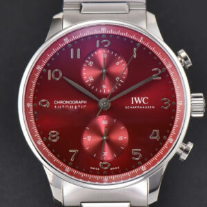 Portuguese Chrono IW3716 41mm RSF Red Dial SS Bracelet A7750