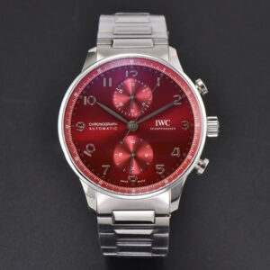 Portuguese Chrono IW3716 41mm RSF Red Dial SS Bracelet A7750 - Image 16