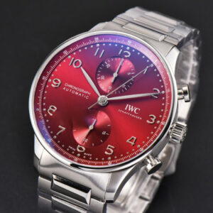 Portuguese Chrono IW3716 41mm RSF Red Dial SS Bracelet A7750 - Image 17