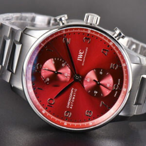 Portuguese Chrono IW3716 41mm RSF Red Dial SS Bracelet A7750 - Image 26