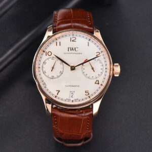 Portuguese Real PR IW500113 ZF 42MM RG White Dial RG Marker Brown Leather Strap A51011 - Image 6
