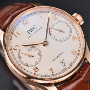 Portuguese Real PR IW500113 ZF 42MM RG White Dial RG Marker Brown Leather Strap A51011 - Image 13