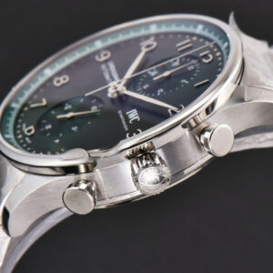 Portuguese Chrono IW3716 41mm RSF Green Dial SS Bracelet A7750 - Image 24