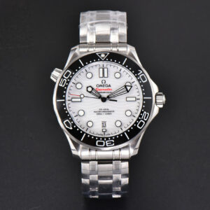 Seamaster Diver 300M 42mm ZF Black Ceramic White Dial SS Bracelet A8800 - Image 15