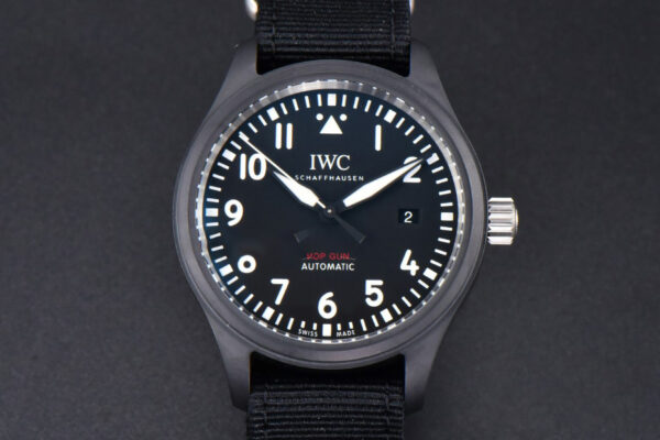 Pilot Top Gun IW326901 ZF 41MM Black Ceramic Black Nylon Strap A32111