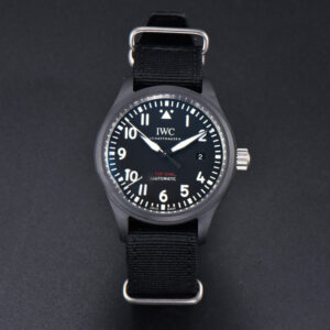 Pilot Top Gun IW326901 ZF 41MM Black Ceramic Black Nylon Strap A32111 - Image 3