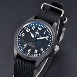 Pilot Top Gun IW326901 ZF 41MM Black Ceramic Black Nylon Strap A32111 - Image 4