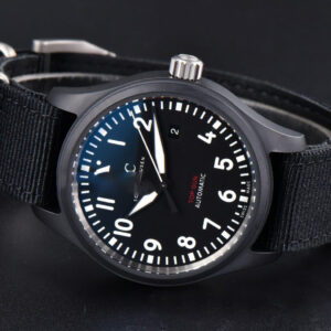 Pilot Top Gun IW326901 ZF 41MM Black Ceramic Black Nylon Strap A32111 - Image 13